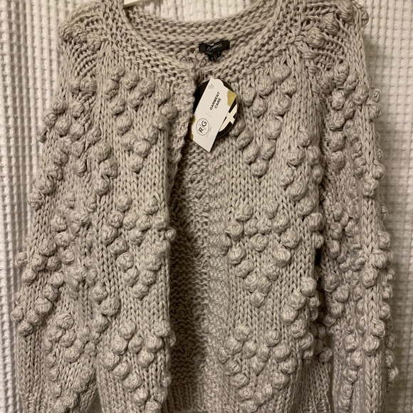 &merci Sweaters - &Merci Gray Pom Sweater